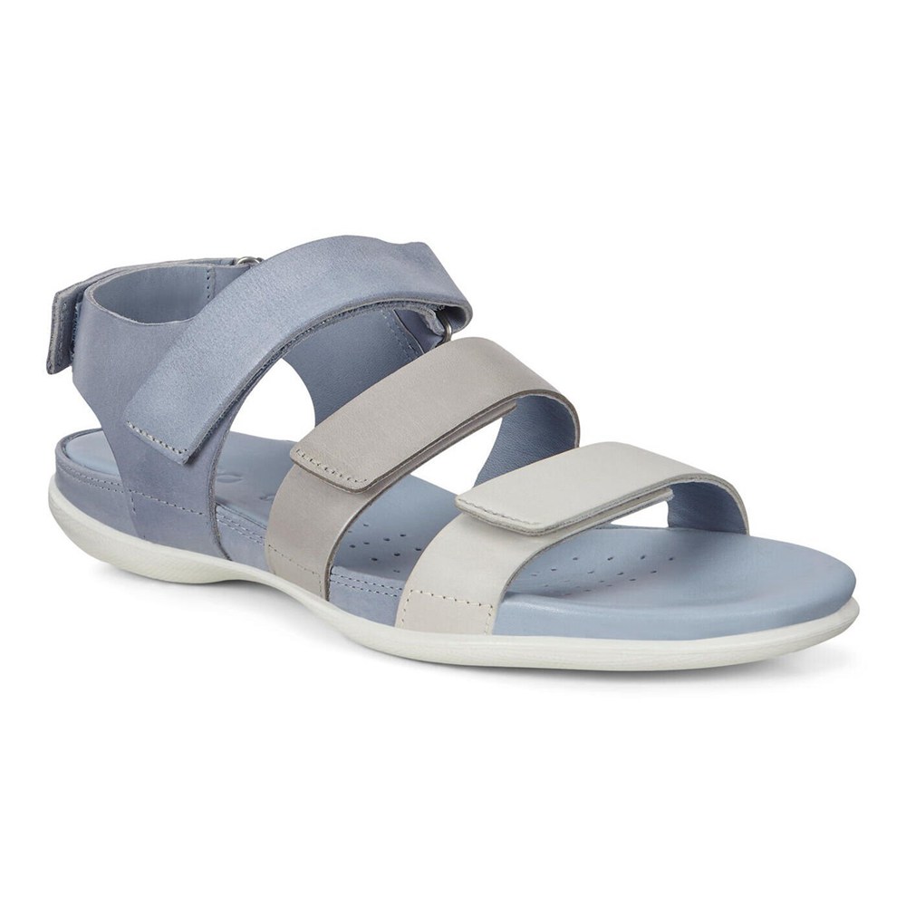 Womens Sandals - ECCO Flash Flat - Blue - 2658XHQOB